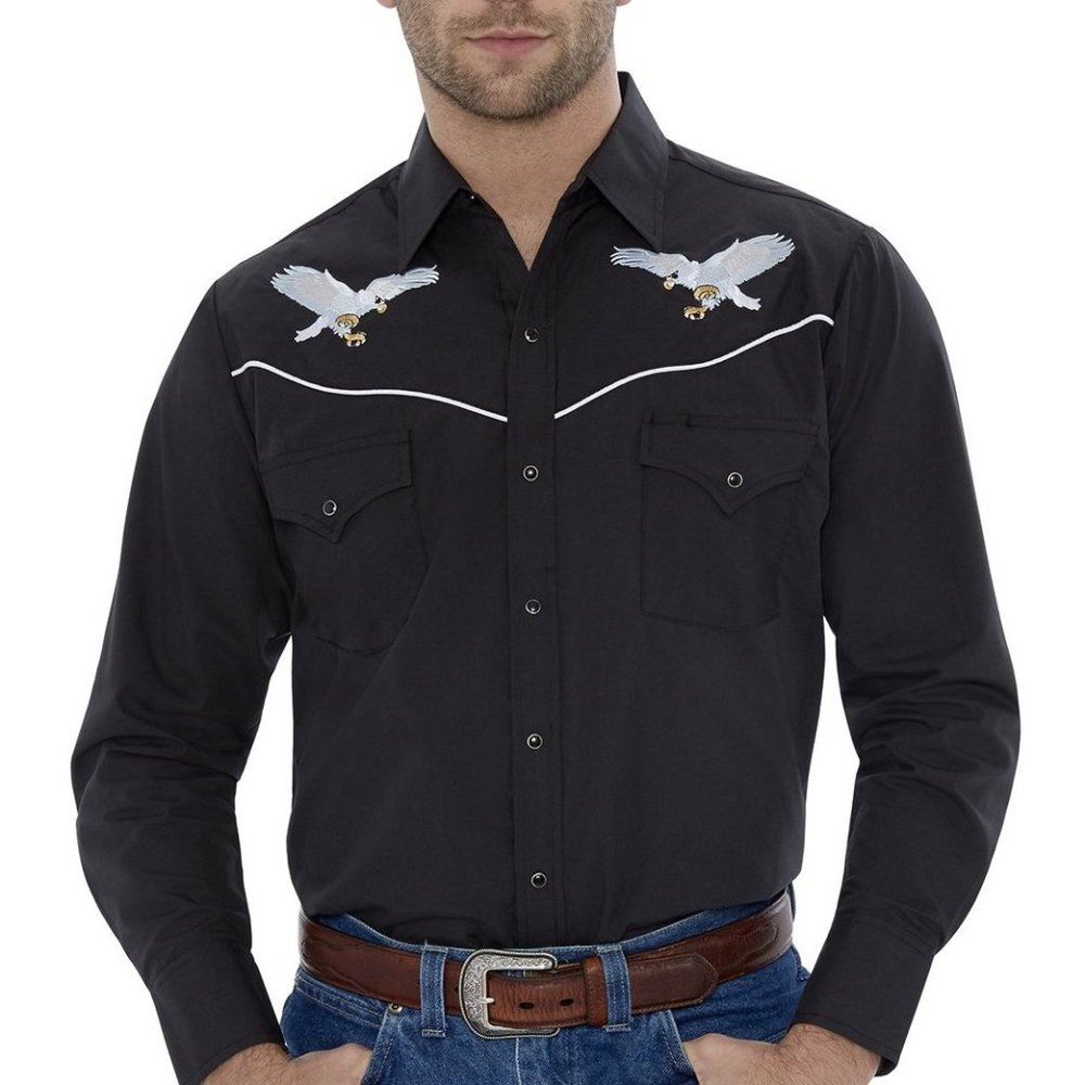 ELY CATTLEMON Men's Embroidered Cowboy Shirt